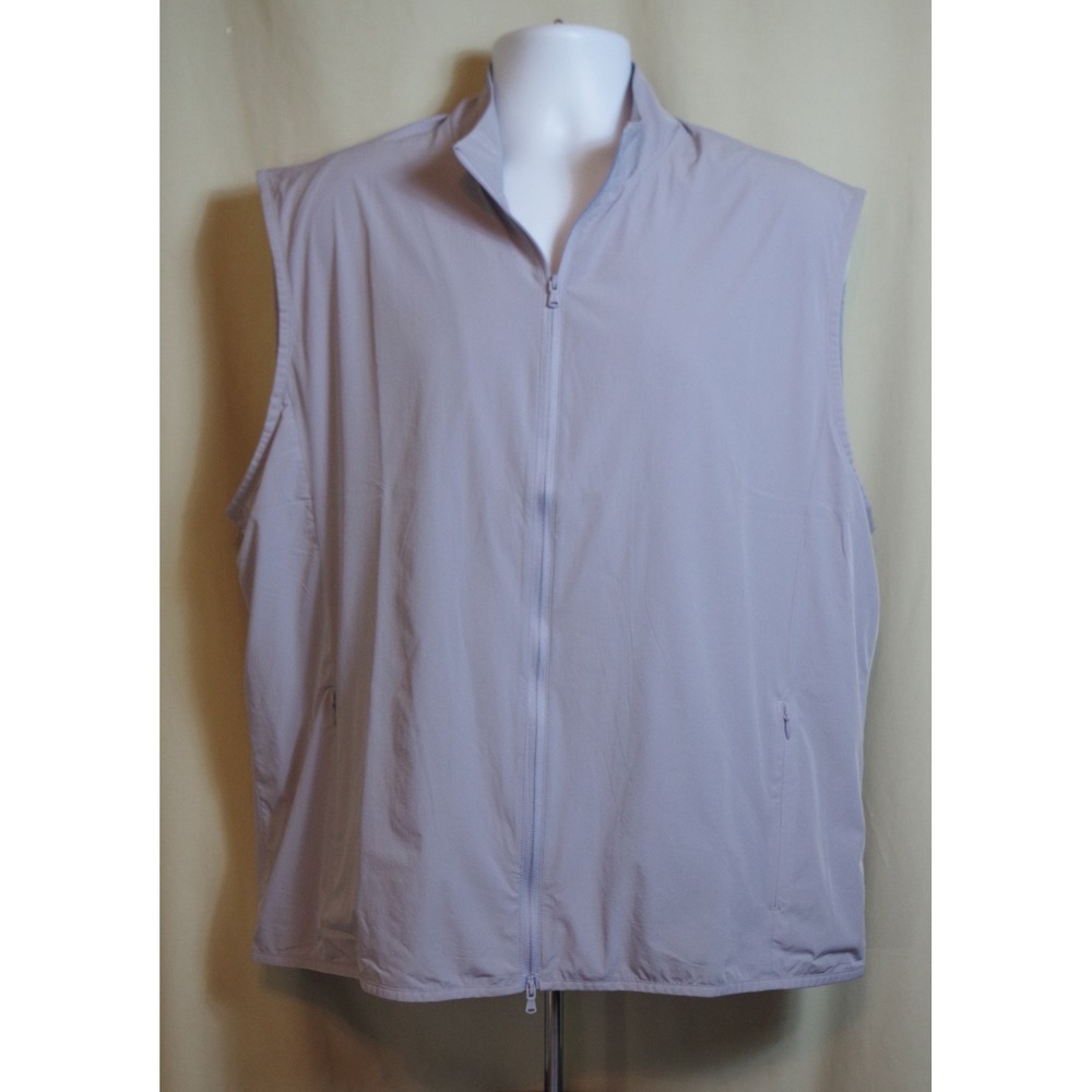Johnnie-O Axis Featherweight Vest Men XL Seal Grey Full Zip UPF 50 JMVT1500 NEW